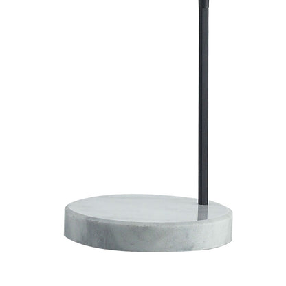 Atlas Lighting Banded Shade 70in 1-Light Floor Lamp | Mid-Century Matte Black and White Fabric | Living Room & Bedroom | Model PL11002-BK