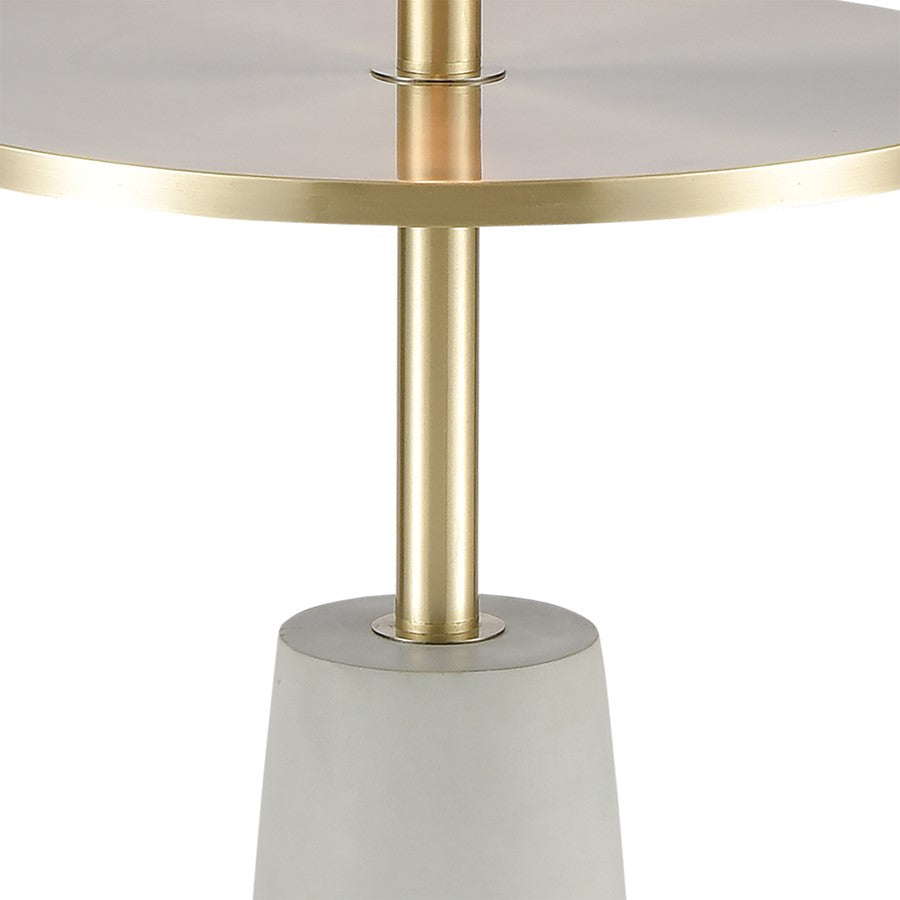 Atlas Lighting Below the Surface 63in 2-Light Floor Lamp | Industrial Polished Concrete and Antique Brass | Living Room & Study | Model PL11003-GY