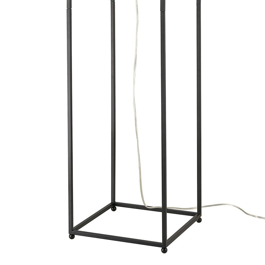 Atlas Lighting Gavia 60in 1-Light Floor Lamp | Transitional Antique Gold and Black Metal | Living Room & Bedroom | 13 x 13 x 60 in | Model PL11008-GD