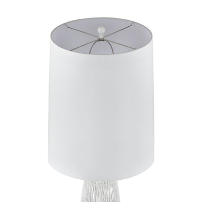 Atlas Lighting Husk 63in 1-Light Floor Lamp | Transitional White and Natural Rope | Living Room & Bedroom | 19 x 19 x 63 in | Model PL11010-WH