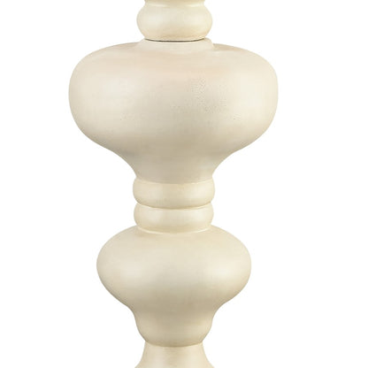 Atlas Lighting Meymac 74in 1-Light Floor Lamp | Transitional Matte White and Gray Fabric Shade | Living Room & Bedroom | Model PL11015-WH