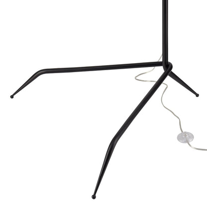 Atlas Lighting Risley 81in 3-Light Floor Lamp | Modern Matte Black Metal and Aged Brass Accents | Living Room & Bedroom | Model PL11020-BK
