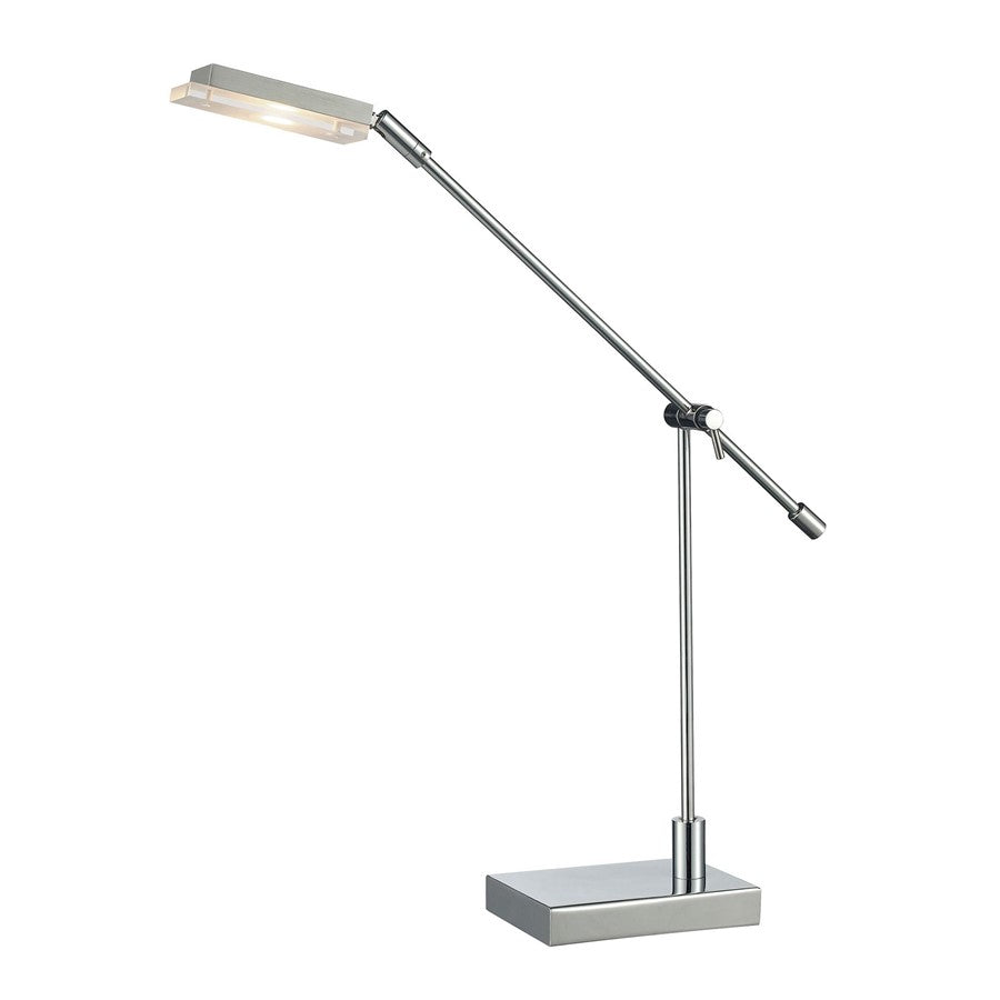 Atlas Lighting Bibliotheque 26in 1-Light Desk Lamp | Transitional Polished Chrome Metal | Study & Office Task Light | Model PL11025-CH