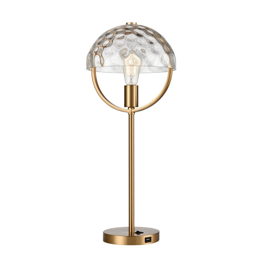 Atlas Lighting Parsons Avenue 24in 1-Light Desk Lamp | Transitional Aged Brass and Clear Glass | Study & Office Task Light | Model PL11026-BS