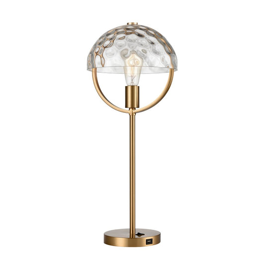 Atlas Lighting Parsons Avenue 24in 1-Light Desk Lamp | Transitional Aged Brass and Clear Glass | Study & Office Task Light | Model PL11026-BS