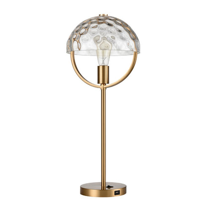 Atlas Lighting Parsons Avenue 24in 1-Light Desk Lamp | Transitional Aged Brass and Clear Glass | Study & Office Task Light | Model PL11026-BS