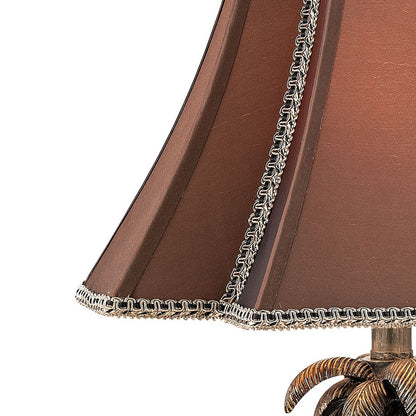 Atlas Lighting Adamslane 24in 1-Light Table Lamp | Traditional Bronze and Copper Fabric Shade | Living Room & Study | Model PL11029-BZ