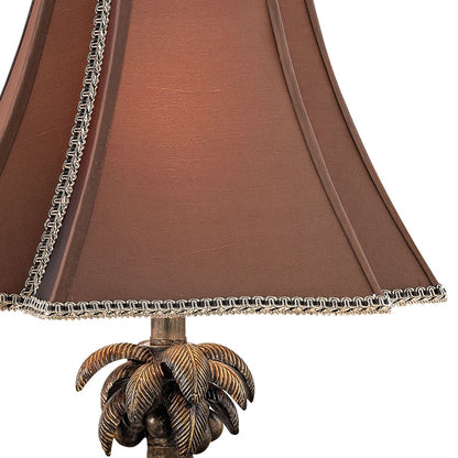 Atlas Lighting Adamslane 24in 1-Light Table Lamp | Traditional Bronze and Copper Fabric Shade | Living Room & Study | Model PL11029-BZ