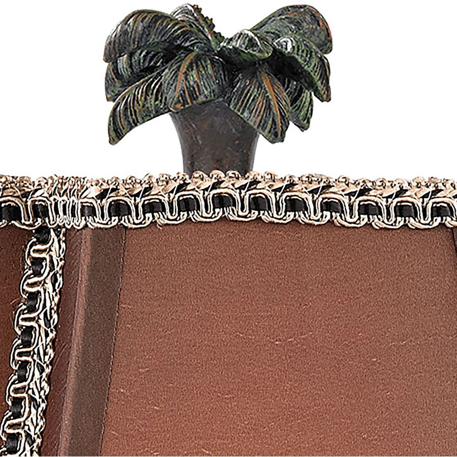 Atlas Lighting Adamslane 24in 1-Light Table Lamp | Traditional Bronze and Copper Fabric Shade | Living Room & Study | Model PL11029-BZ