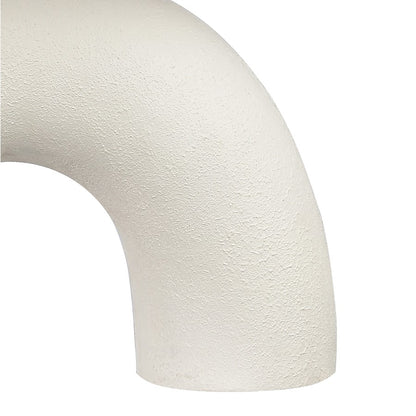 Atlas Lighting Flection 25in 1-Light Table Lamp | Modern Dry White Earthenware and White Linen Shade | Living Room & Bedroom | Model PL11057-WH