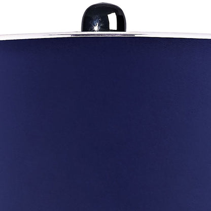 Atlas Lighting Helensburugh 34in 1-Light Table Lamp | Transitional Navy Glass and Blue Fabric Shade | Living Room & Bedroom | Model PL11065-BL