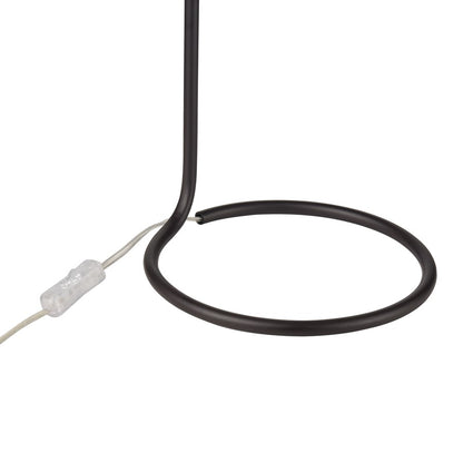 Atlas Lighting Loophole 13in 1-Light Table Lamp | Oil Rubbed Bronze and White Linen Shade | Living Room & Bedroom | 13 x 13 x 29 in | Model PL11081-BZ