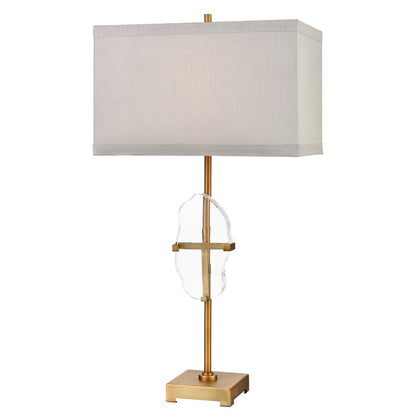Atlas Lighting Priorato 34in 1-Light Table Lamp | Transitional Cafe Bronze and Gray Fabric Shade | Living Room & Bedroom Accent | Model PL11094-BS