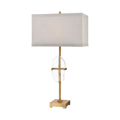 Atlas Lighting Priorato 34in 1-Light Table Lamp | Transitional Cafe Bronze and Gray Fabric Shade | Living Room & Bedroom Accent | Model PL11094-BS