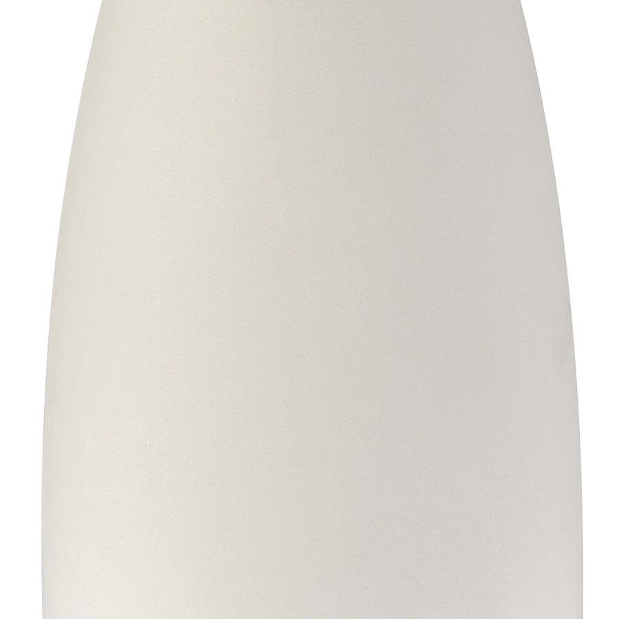 Atlas Lighting Rockport 23in 1-Light Table Lamp | Transitional Matte White Concrete and Natural Rattan Shade | Living Room | Model PL11100-WH