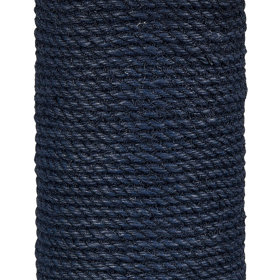 Atlas Lighting Sherman 16in 1-Light Table Lamp | Navy Rope and Antique Brass with White Linen Drum Shade | Living Room & Bedroom | Model PL11103-BL