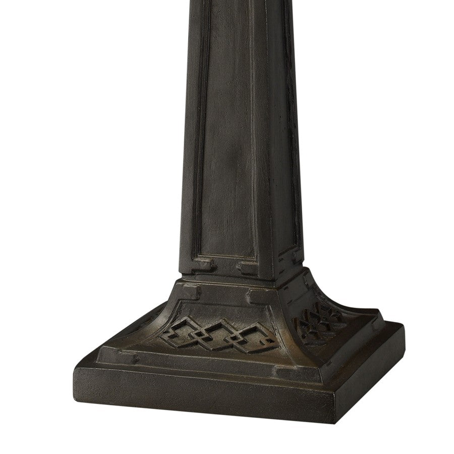 Atlas Lighting Stone Filigree 24" 2Lt Table Lamp, Bronze/Multicolor