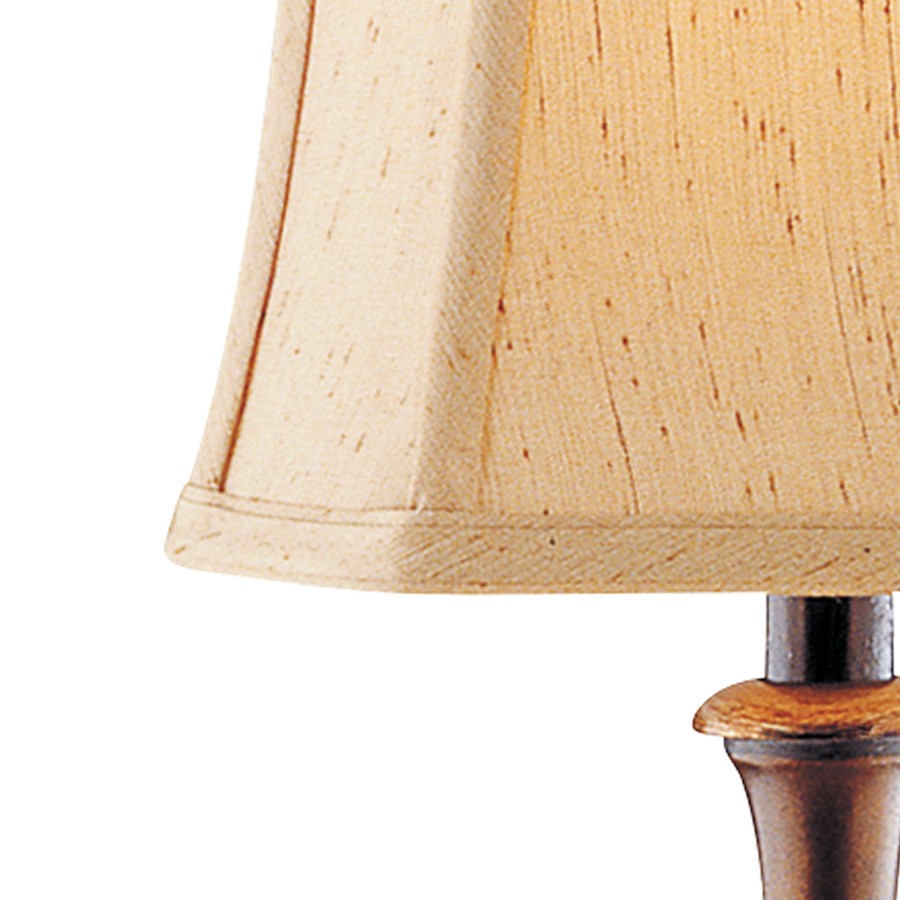 Atlas Lighting Sweet Ginger 35.5in 1-Light Table Lamp | Antique Gold Composite and Gold Fabric Shade | Living Room & Bedroom | Model PL11107-GD