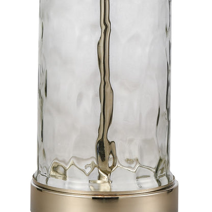 Atlas Lighting Tribeca 27in 2-Light Table Lamp | Clear Water Glass and Polished Nickel | Living Room & Bedroom | Model PL11110-CL