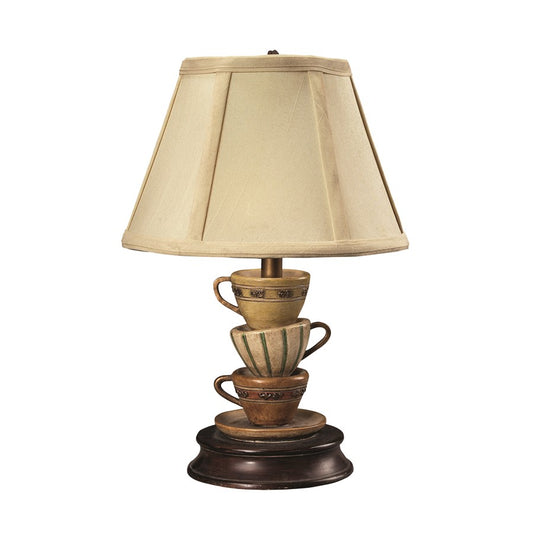Atlas Lighting Accent Lamp 12.8" 1Lt Table Lamp, Multi/Cream/Ivory - PL11122-MU