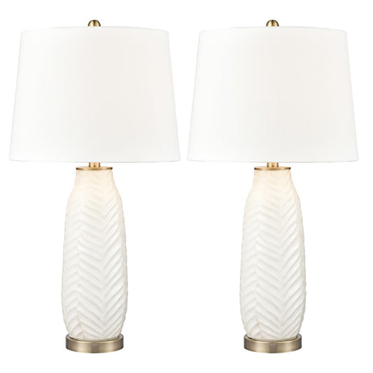 Atlas Lighting Bynum 29" 1Lt Table Lamp/Set of 2, White/White - PL11141-WHS