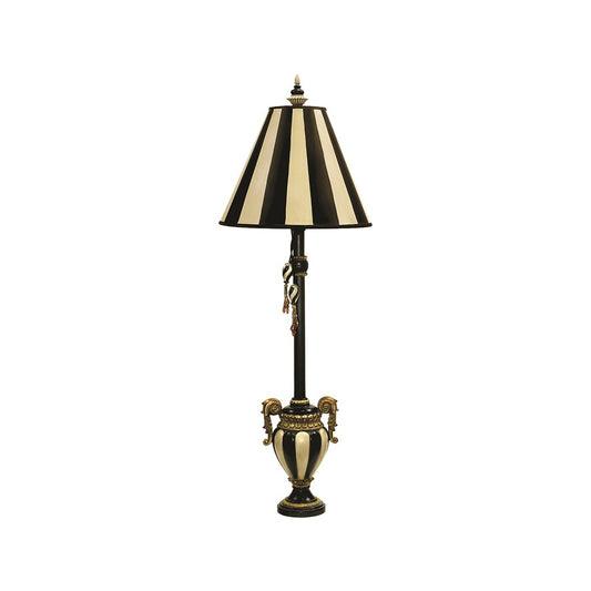 Atlas Lighting Carnival Stripe 32" 1Lt Table Lamp, Black/Black - PL11149-BK