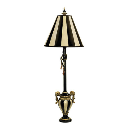 Atlas Lighting Carnival Stripe 32" 1Lt Table Lamp, Black/Black