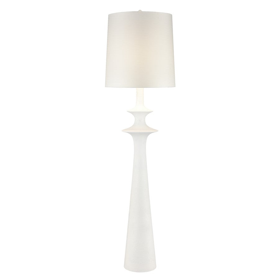 Atlas Lighting Erica 76'' High 1Lt Floor Lamp, Dry White/White - PL11163-WH