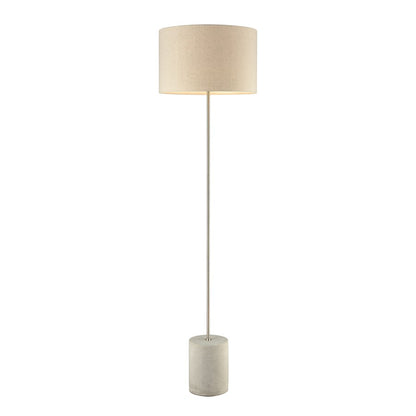 Atlas Lighting Katwijk 64'' High 1Lt Floor Lamp, Nickel/White - PL11177-GY