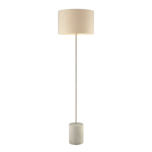 Atlas Lighting Katwijk 64'' High 1Lt Floor Lamp, Nickel/White - PL11177-GY