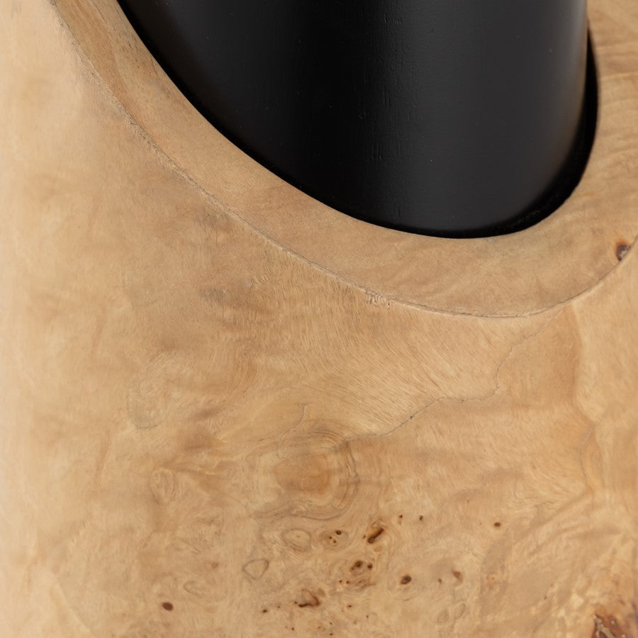 Atlas Lighting Kincaid 29.5" 1Lt Table Lamp, Natural Burl/White