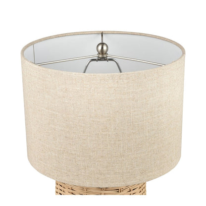 Atlas Lighting Roscoe 18'' High 1Lt Table Lamp, Natural/Off White