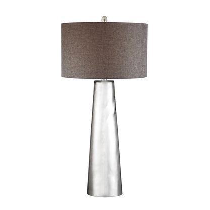 Atlas Tapered Cylinder 37in 1-Light Table Lamp | Modern Silver Mercury Glass | Living Room & Bedroom | 18 x 18 x 37 in | Model PL11243-SV