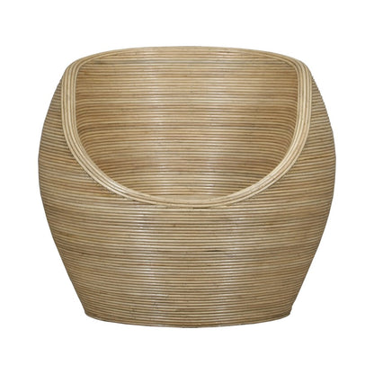 Atlas Lighting Gentong Chair | Natural Rattan Cane Transitional | Living Room & Reading Nook Accent | 30.75 x 30.5 x 29.75 in | Model SE11021-01