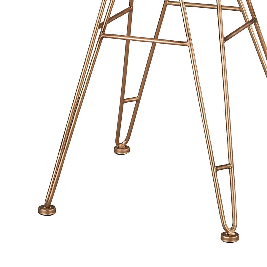 Atlas Lighting Jette Chair | Rose Gold Woven Metal Midcentury | Dining Room & Living Room Accent | 19 x 17 x 38 in | Model SE11028-01