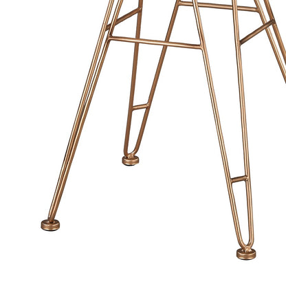 Atlas Lighting Jette Chair | Rose Gold Woven Metal Midcentury | Dining Room & Living Room Accent | 19 x 17 x 38 in | Model SE11028-01