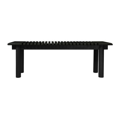Atlas Lighting Keller 56in Bench | Shou Sugi Ban Wood Finish | Entryway & Accent Seating | 56 x 16 x 19 in | Model SE11030-01