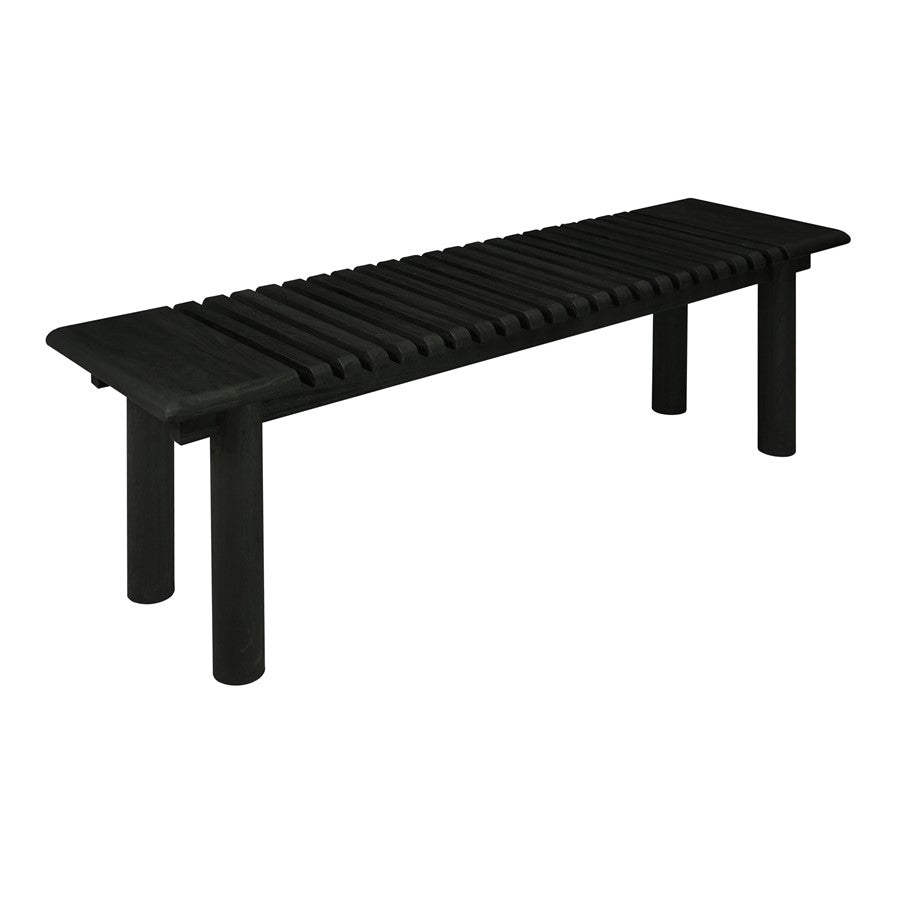 Atlas Lighting Keller 56in Bench | Shou Sugi Ban Wood Finish | Entryway & Accent Seating | 56 x 16 x 19 in | Model SE11030-01
