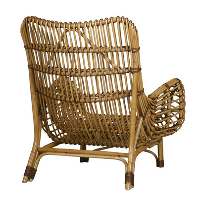 Atlas Lighting Osca 35in Chair | Transitional Natural Rattan | Living Room & Bedroom Seating | 34.75 x 34.25 x 39.5 in | Model SE11045-01