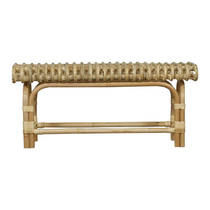 Atlas Lighting Rendra Bench | Natural Rattan Transitional | Living Room & Hallway Seating | 39.5 x 15.75 x 19.25 in | Model SE11049-01