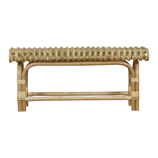 Atlas Lighting Rendra Bench | Natural Rattan Transitional | Living Room & Hallway Seating | 39.5 x 15.75 x 19.25 in | Model SE11049-01
