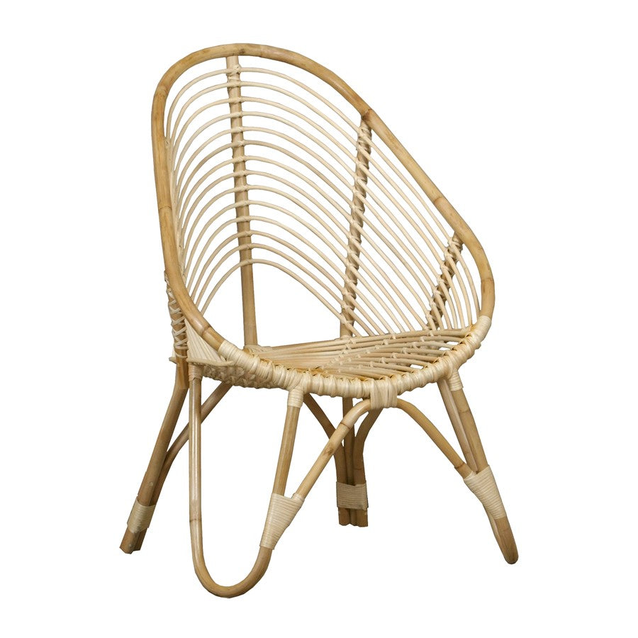 Atlas Lighting Rendra Chair | Natural Rattan Transitional | Living Room & Bedroom Accent Seating | 27 x 25 x 39.5 in | Model SE11050-01