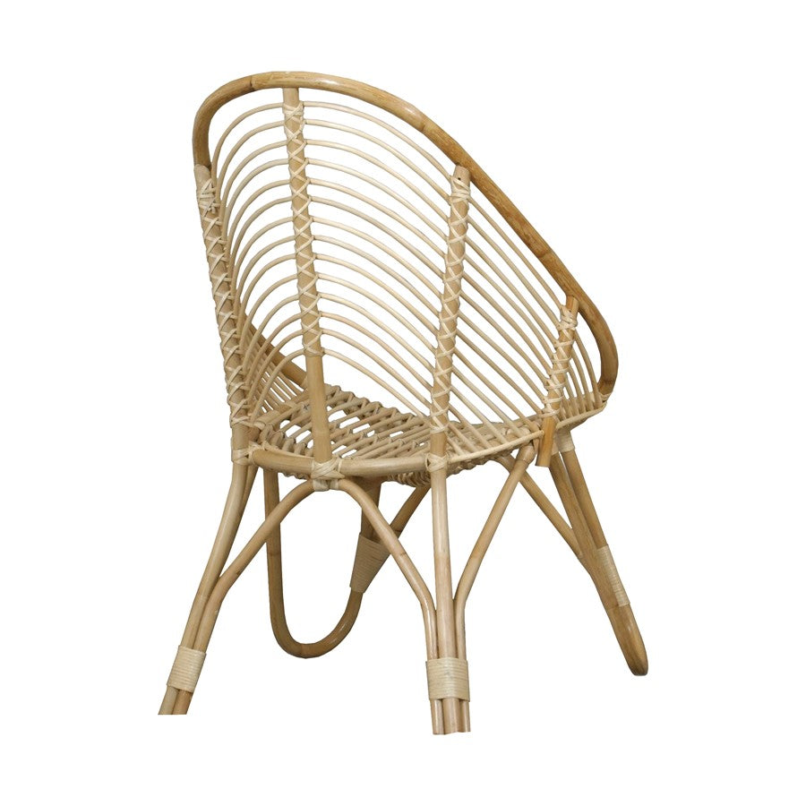 Atlas Lighting Rendra Chair | Natural Rattan Transitional | Living Room & Bedroom Accent Seating | 27 x 25 x 39.5 in | Model SE11050-01
