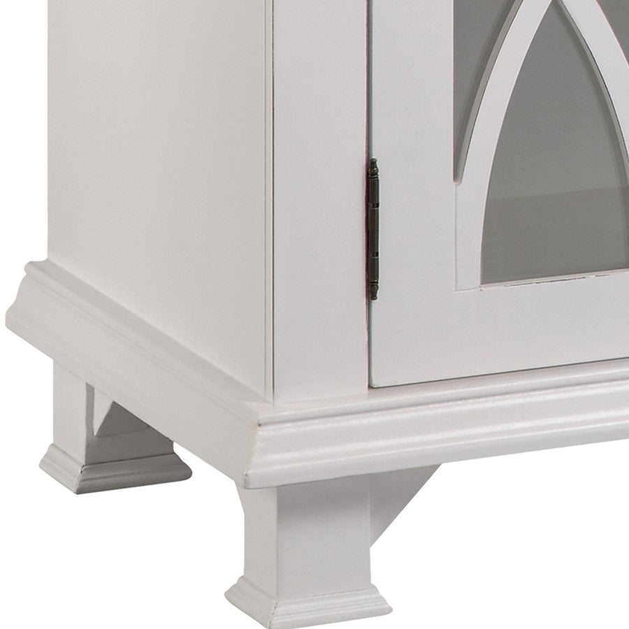 Atlas Lighting Anastasia 72in 4-Door Sideboard | Antique White Wood Transitional | Living Room & Dining Room Storage | Model ST11001-01