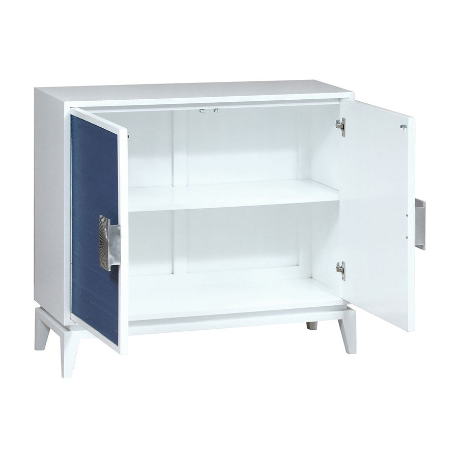 Atlas Lighting Asanso 40in 2-Door Cabinet | White Wood Composite Modern | Living Room & Dining Room Storage | 40 x 14 x 36 in | Model ST11003-01