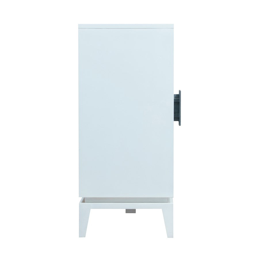 Atlas Lighting Asanso 72in 4-Door Credenza | White Wood Composite Modern | Living Room & Dining Room Storage | 72 x 16 x 36 in | Model ST11004-01