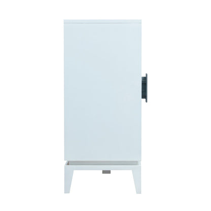Atlas Lighting Asanso 72in 4-Door Credenza | White Wood Composite Modern | Living Room & Dining Room Storage | 72 x 16 x 36 in | Model ST11004-01