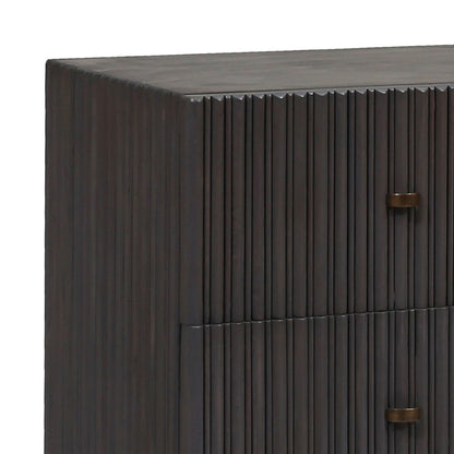Atlas Lighting Bolt 3-Drawer Chest | Black Wood Modern Farmhouse | Bedroom & Entryway Storage | 52.75in W x 18in D x 38in H | Model ST11009-01