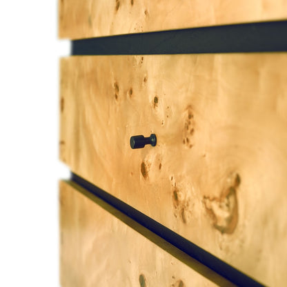 Atlas Lighting Bromo Chest Large | Natural Burl Wood & Black Modern | Bedroom & Living Room Storage | 36in W x 18in D x 34in H | Model ST11013-01
