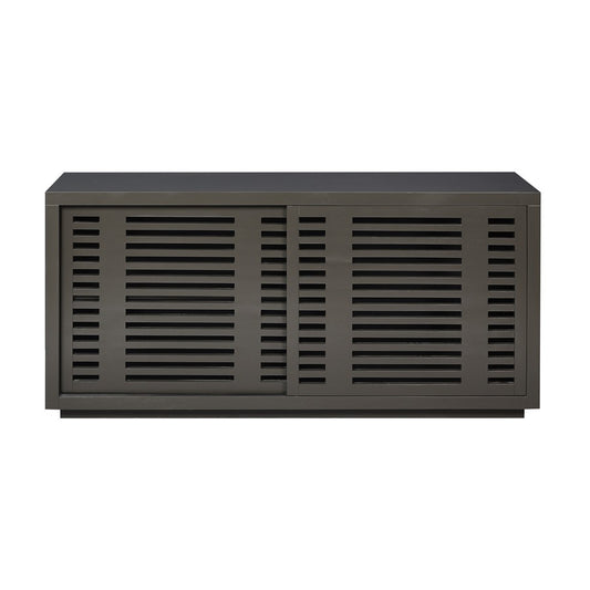 Atlas Lighting Calamar 66in Wood Credenza | Urban Bronze Slatted Doors | Living Room & Dining Room Storage | 66 x 18 x 32 in | Model ST11014-03